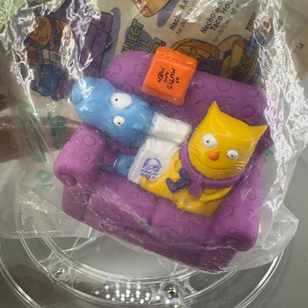 Taco Bell 1995 Nacho and Dog Driving Doggy Toy OS Purple Vintage Kidcore NEW